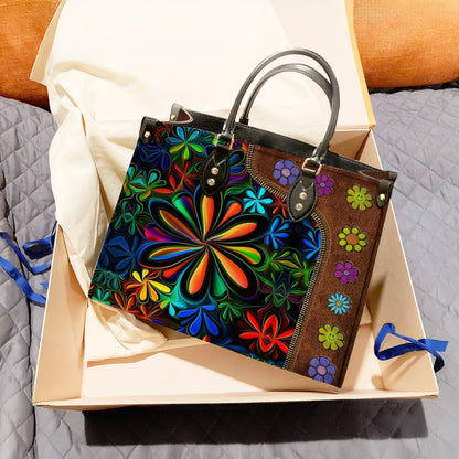 Lorva Hippie Leather Bag Flower Child
