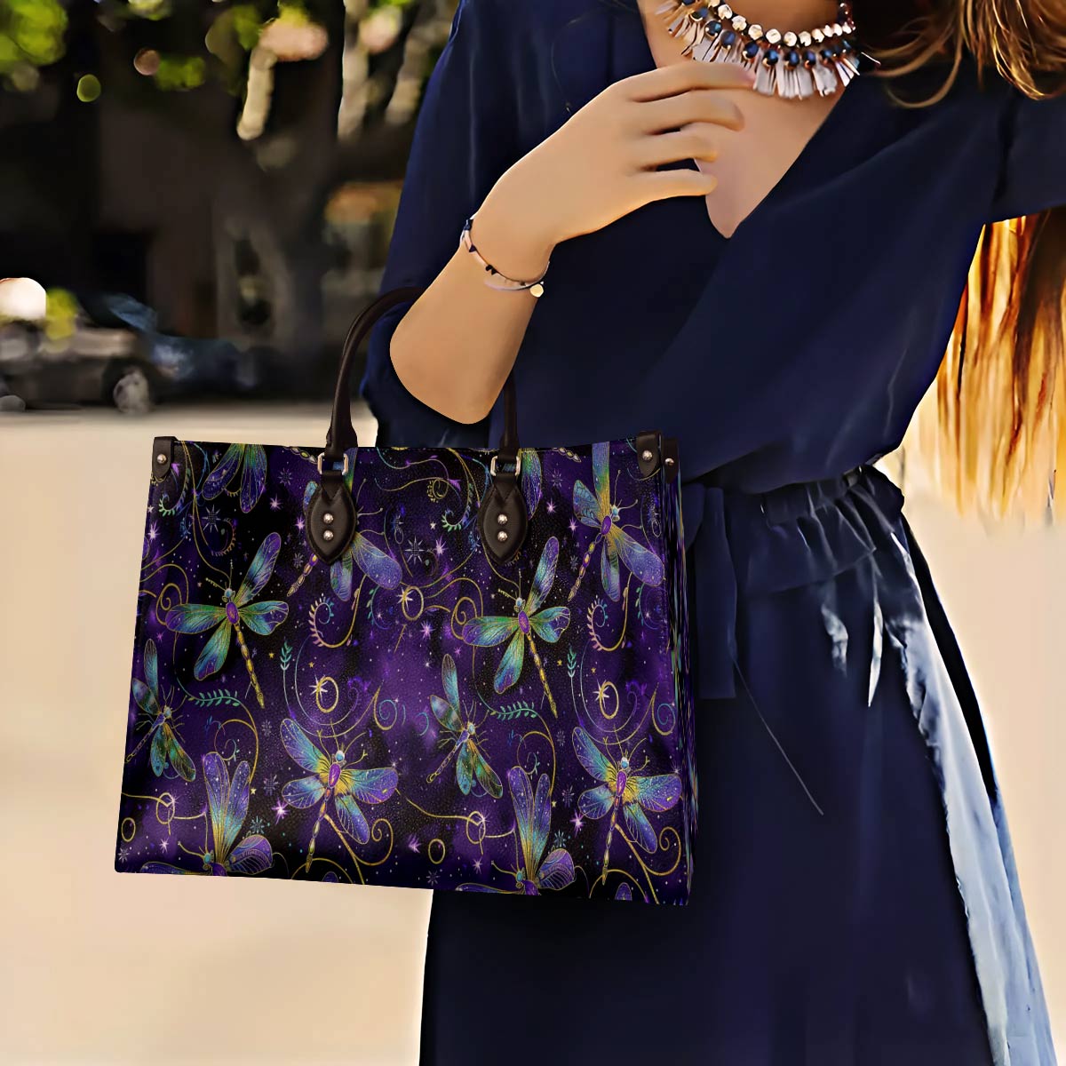Lorva Dragonfly Leather Bag Mystic
