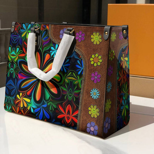 Lorva Hippie Leather Bag Flower Child