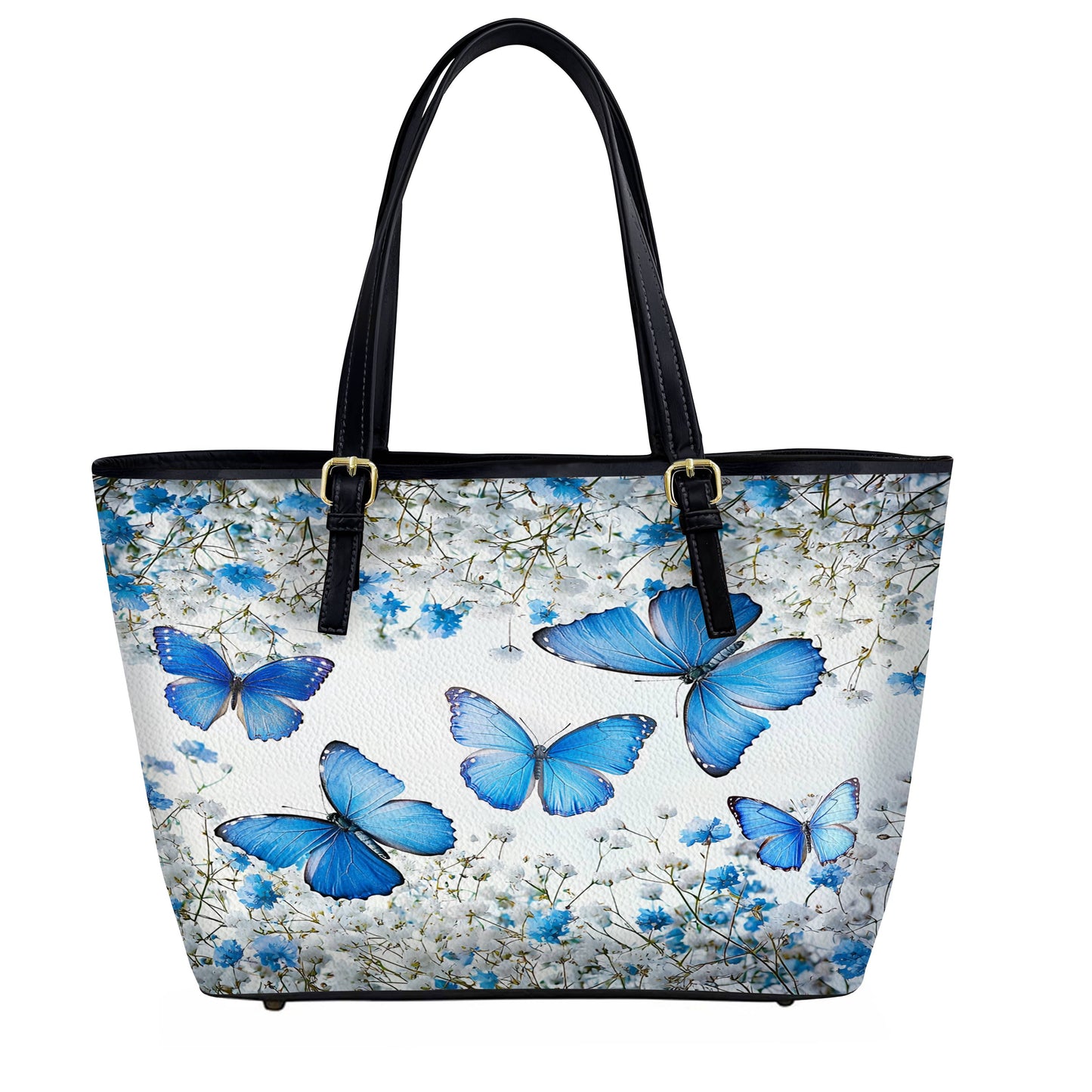 Lorva Butterfly Leather Tote Bag Morning Sky