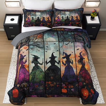 Witch Lorva All Season Quilt 3-Piece Set Shadow Witches