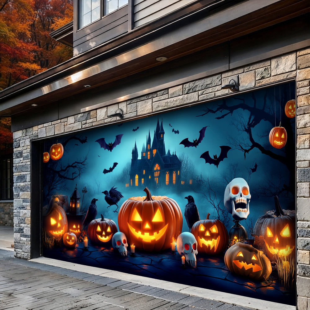 Lorva Halloween Garage Door Banner Decoration Happy Halloween