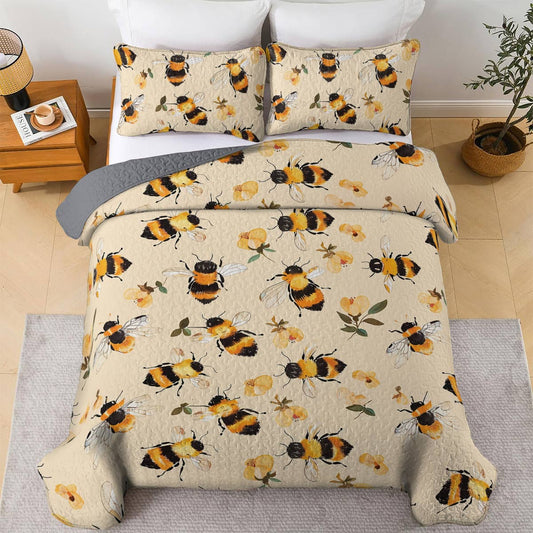 Lorva All Season Quilt 3-Piece Set Sweet Bee