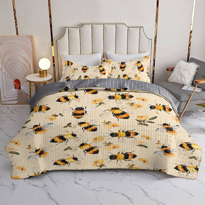 Lorva All Season Quilt 3-Piece Set Sweet Bee