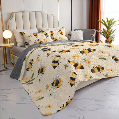Lorva All Season Quilt 3-Piece Set Sweet Bee