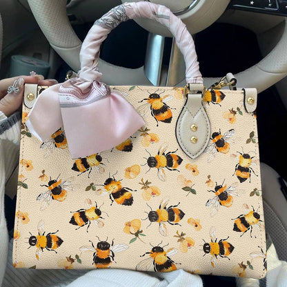 Lorva Leather Bag Charming Floral Bee