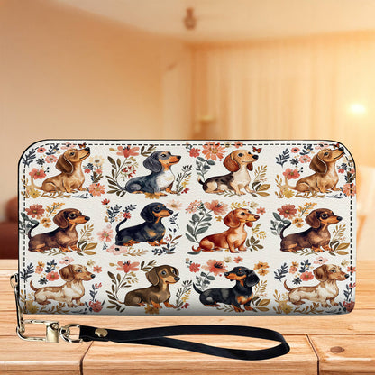 Lorva Dachshund Leather Bag Garden Escape