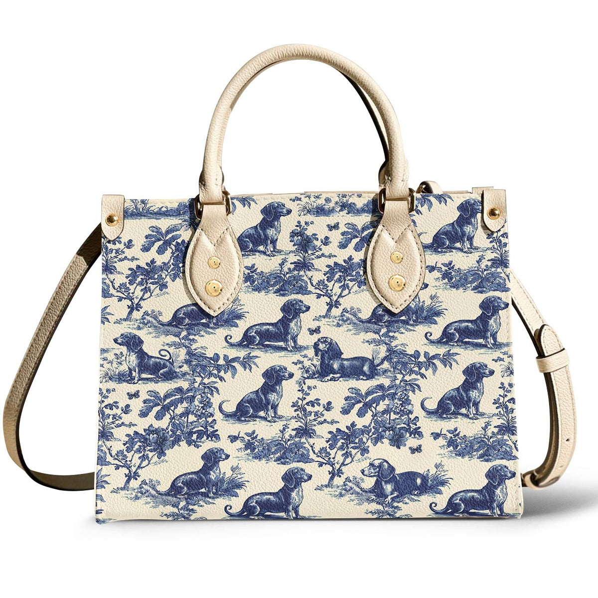Lorva Dachshund Leather Bag Lazy Day In Garden