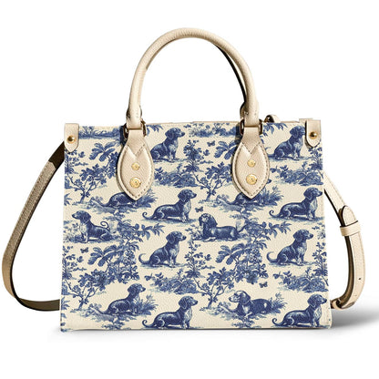 Lorva Dachshund Leather Bag Lazy Day In Garden
