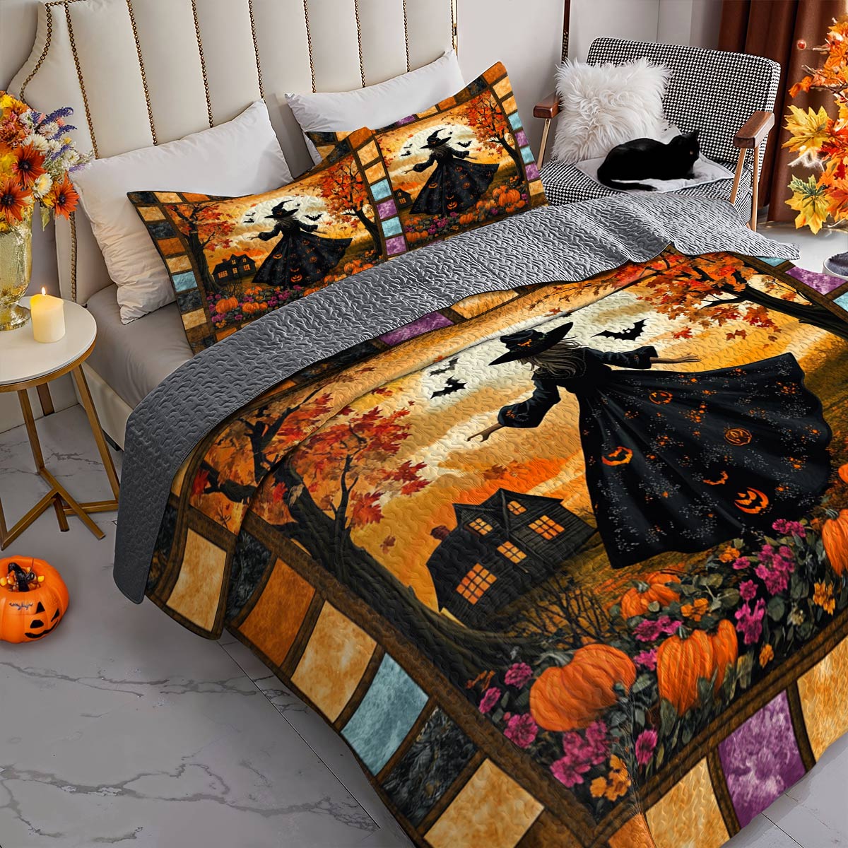 Witch Lorva All Season Quilt 3-Piece Set Happy Autumn