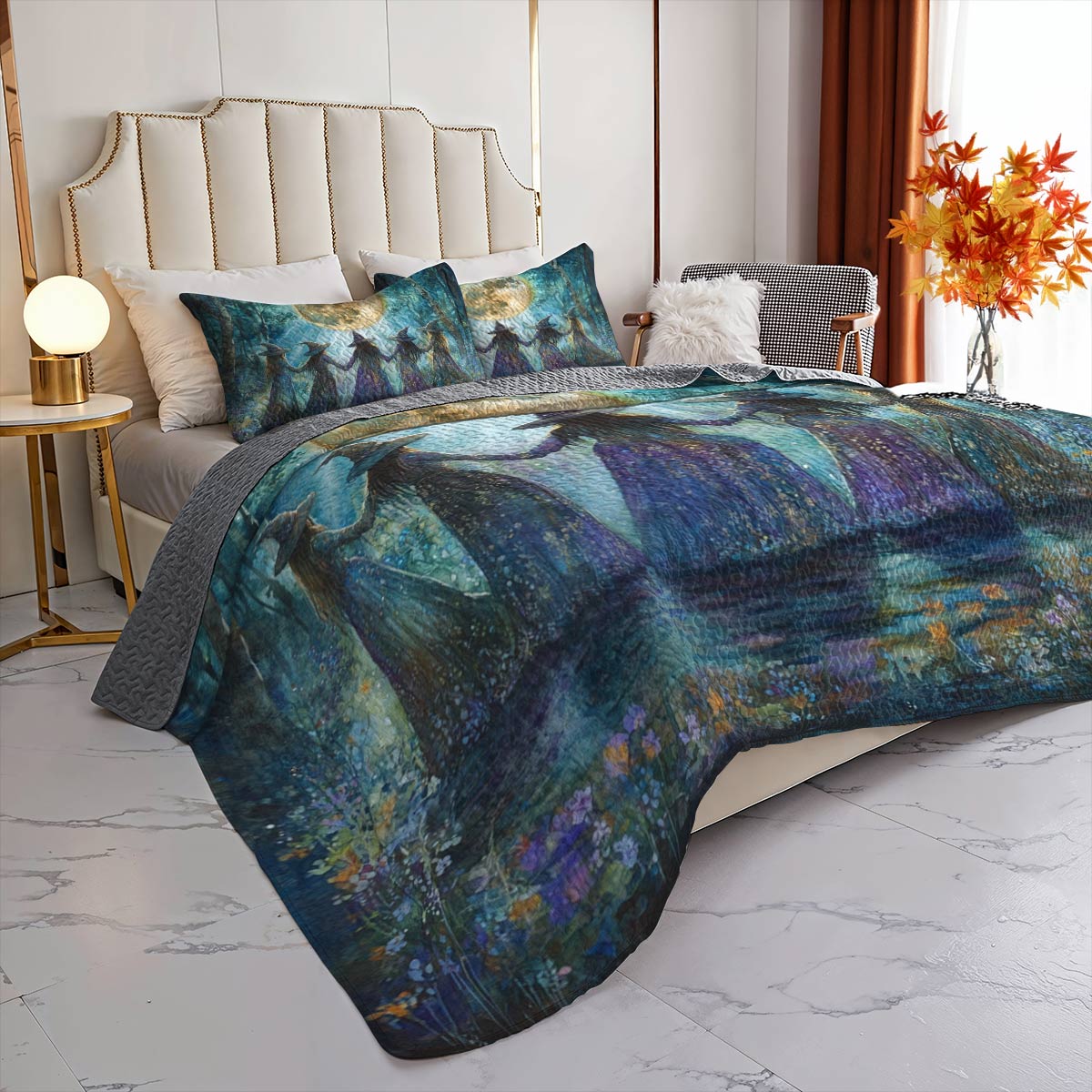 Witch Lorva All Season Quilt 3-Piece Set Celestial Sisterhood