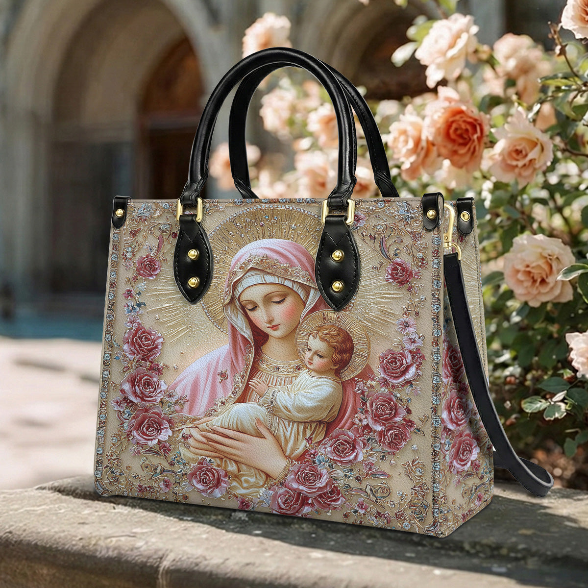 Lorva Leather Bag Sacred Rose Embrace