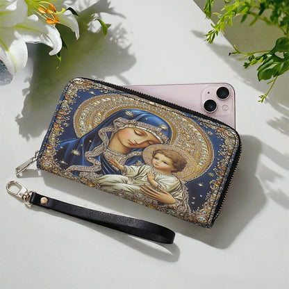 Lorva Virgin Mary Leather Wallet Charming Love