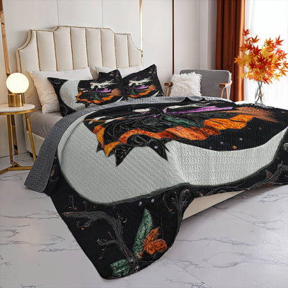 Witch Lorva All Season Quilt 3-Piece Set Mystic Moon Witch