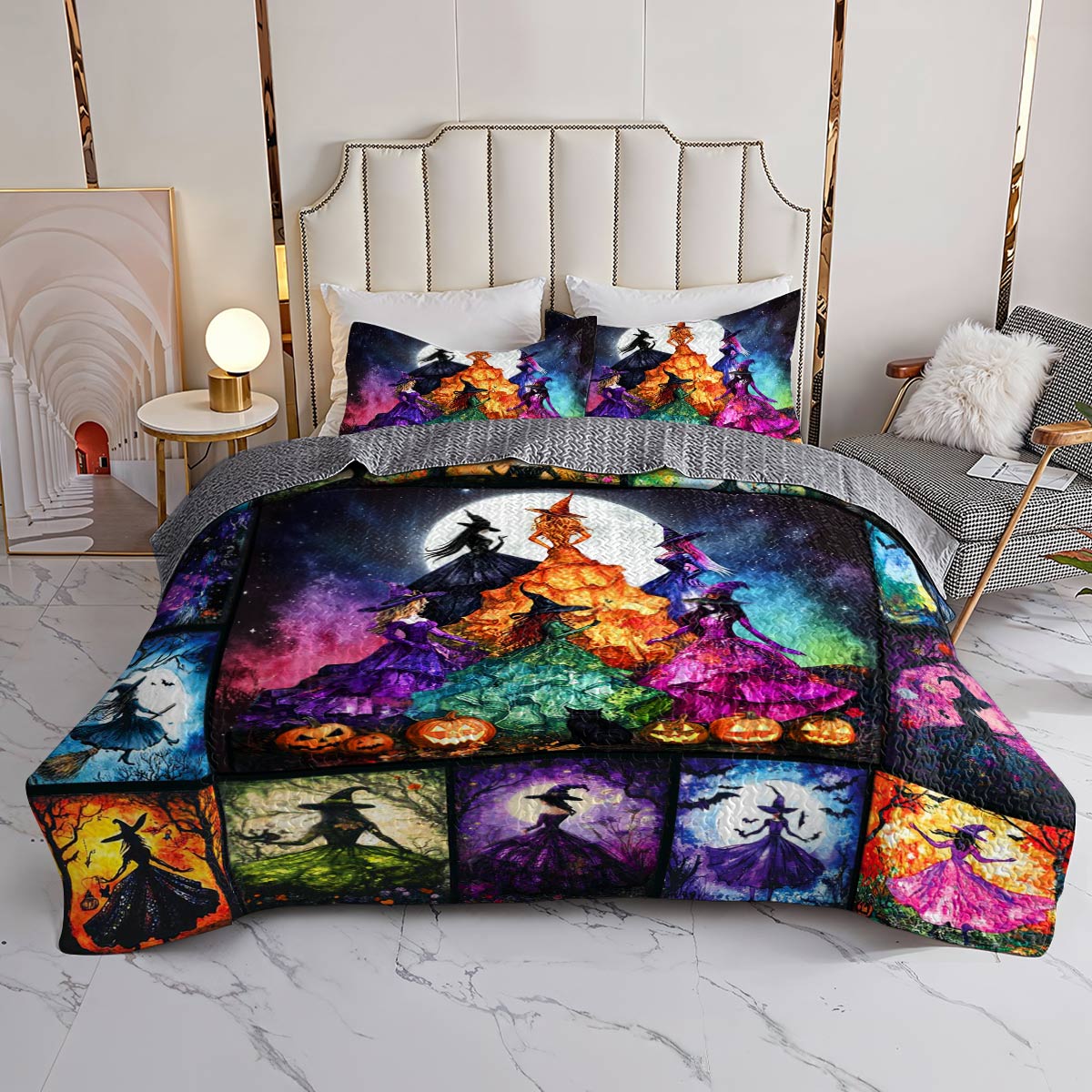 Witch Lorva All Season Quilt 3-Piece Set Moonlit Sisters