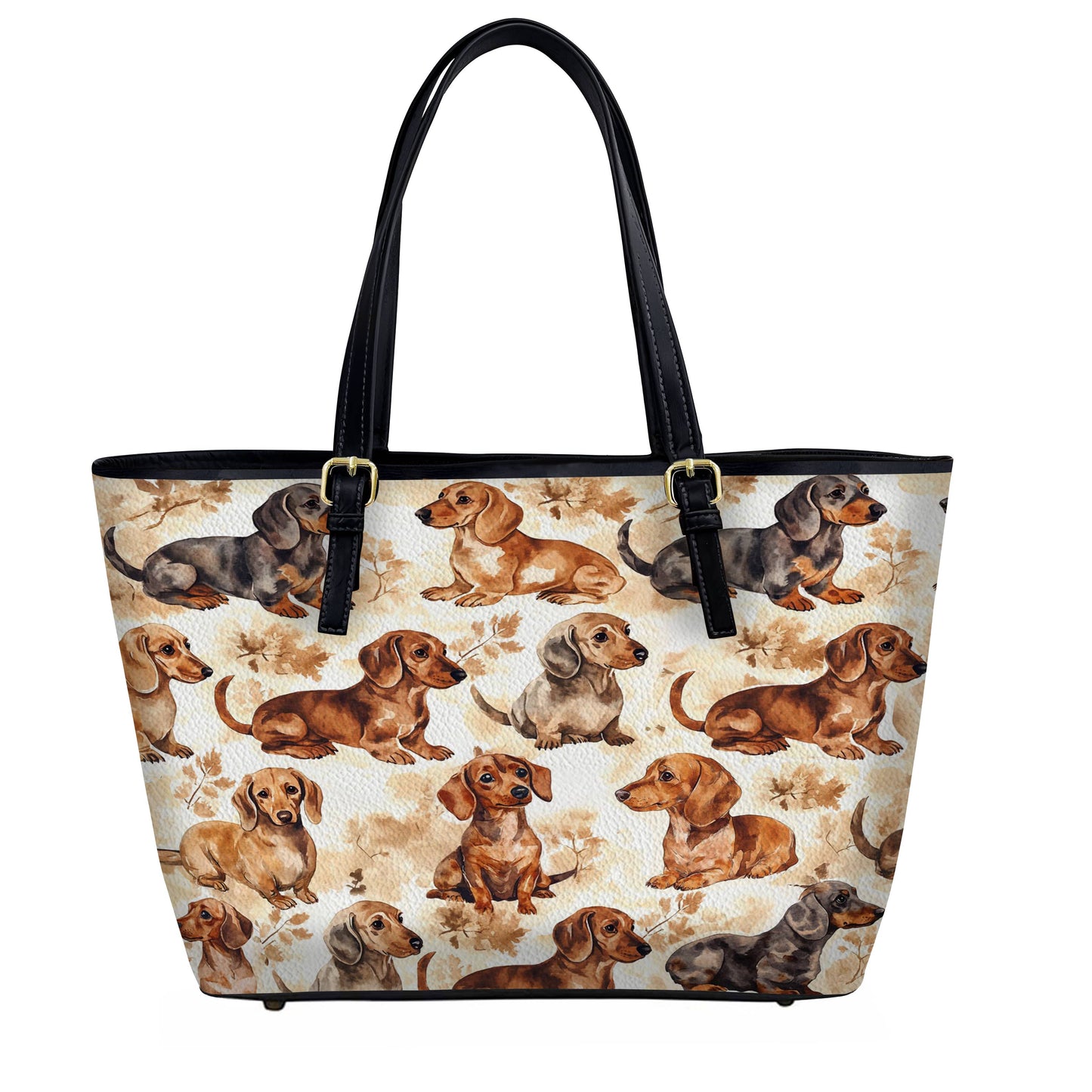 Lorva Dachshund Leather Tote Bag Dachshund Dreams