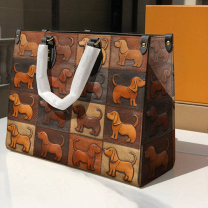 Lorva Dachshund Leather Bag Piece Of Love