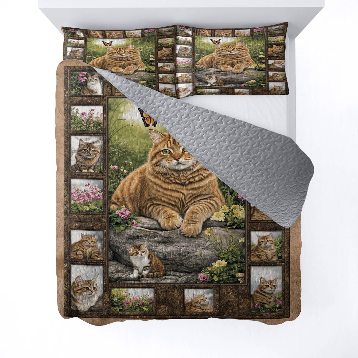 Lorva All Season Quilt 3-Piece Set Garden Tabby Dreams