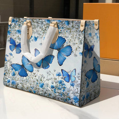 Lorva Butterfly Leather Bag Morning Sky