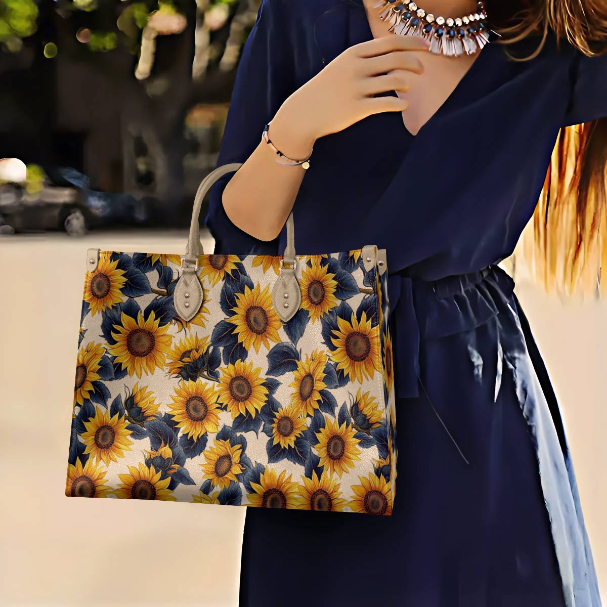 Lorva Leather Bag Twilight Sunflower