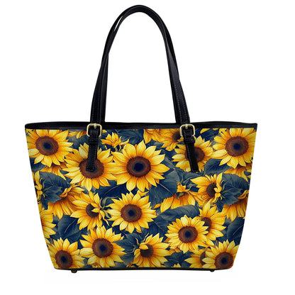 Lorva Sunflower Leather Tote Bag Harvest Glow