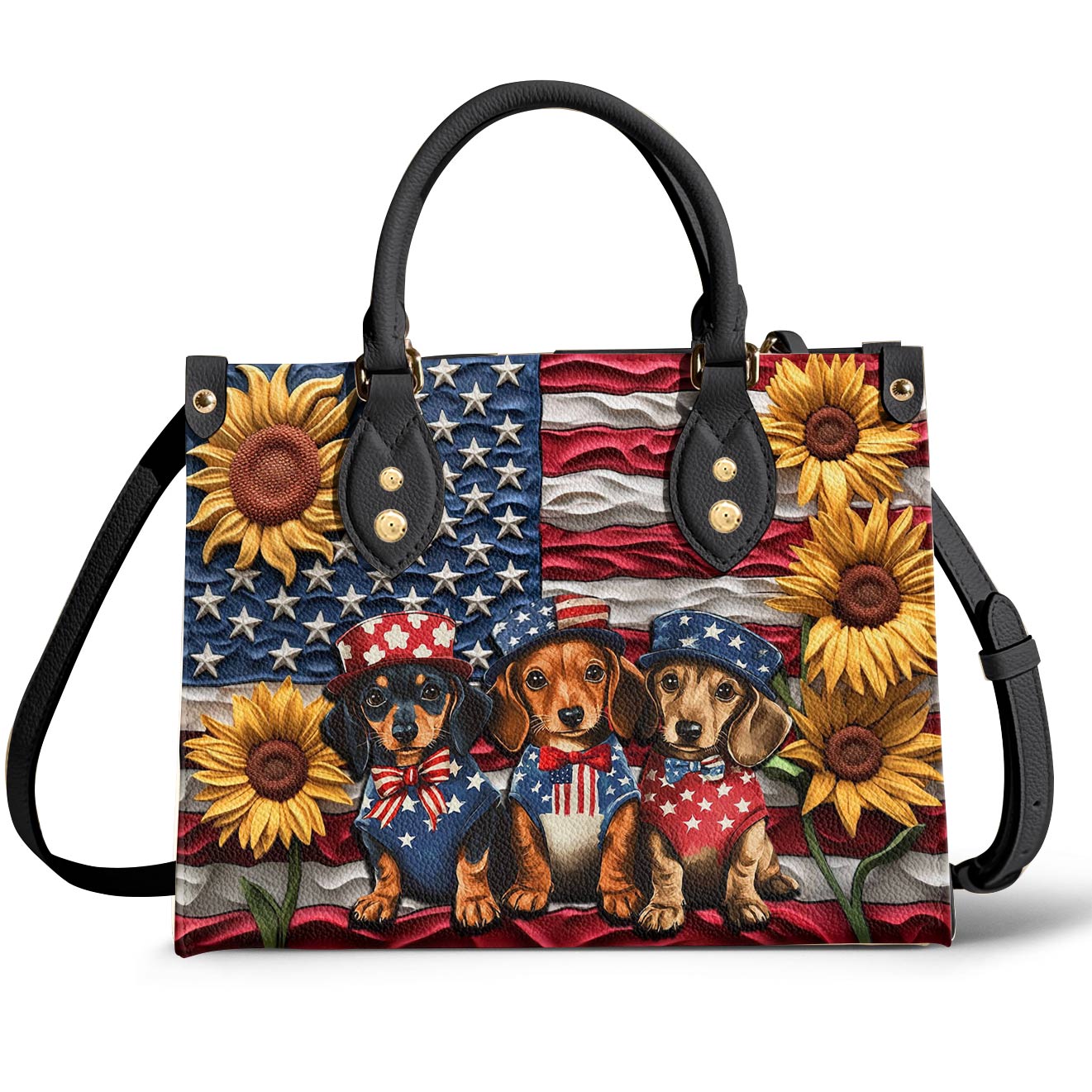 Lorva Dachshund Leather Bag Doxies for America