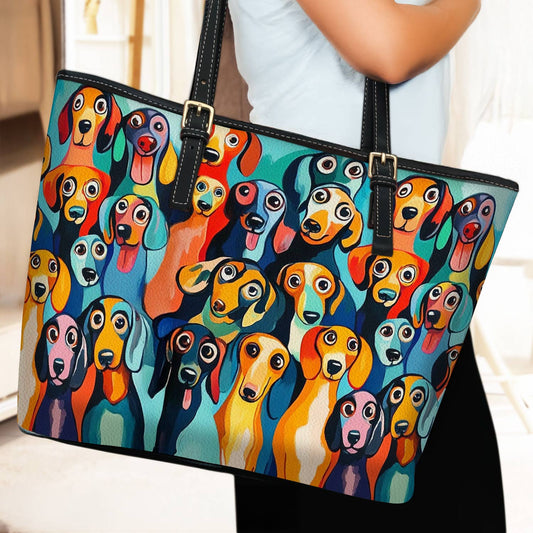 Lorva Leather Tote Bag Fun & Whimsical