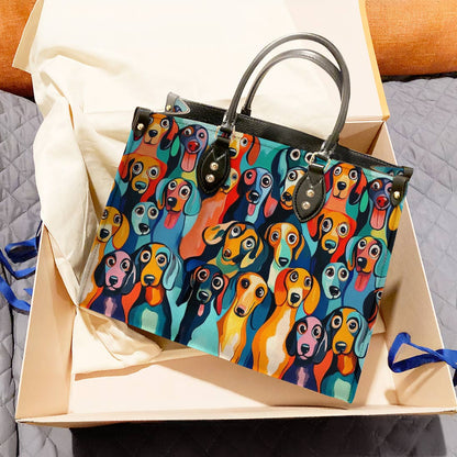 Lorva Dachshund Leather Bag Fun & Whimsical