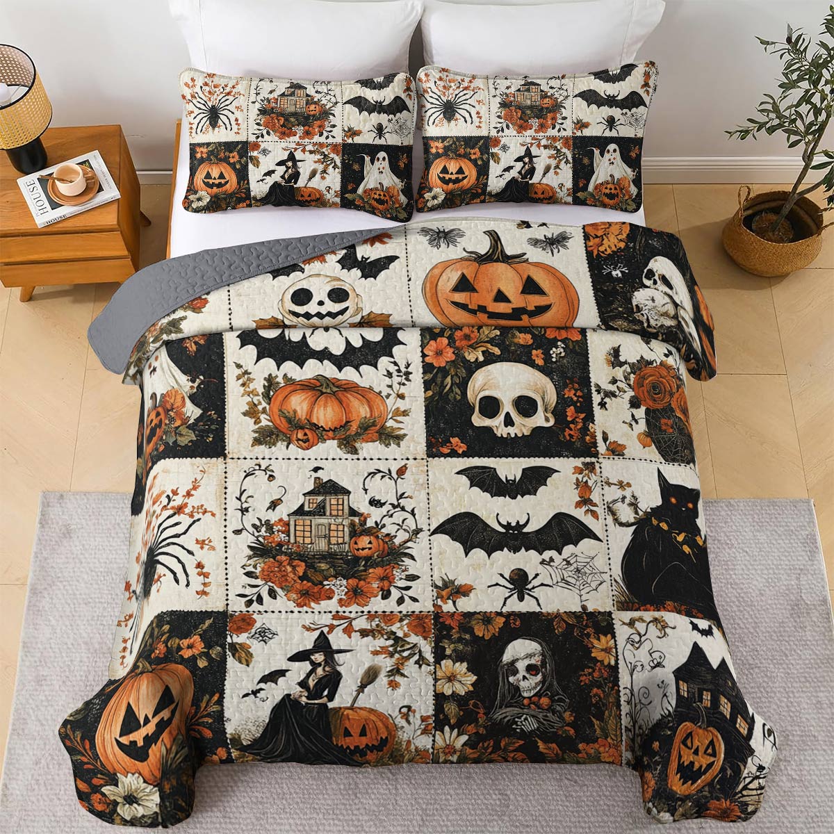 Halloween Lorva All Season Quilt 3-Piece Set Autumnal Dreams
