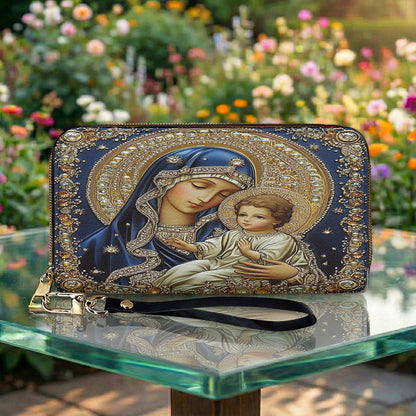 Lorva Virgin Mary Leather Wallet Charming Love