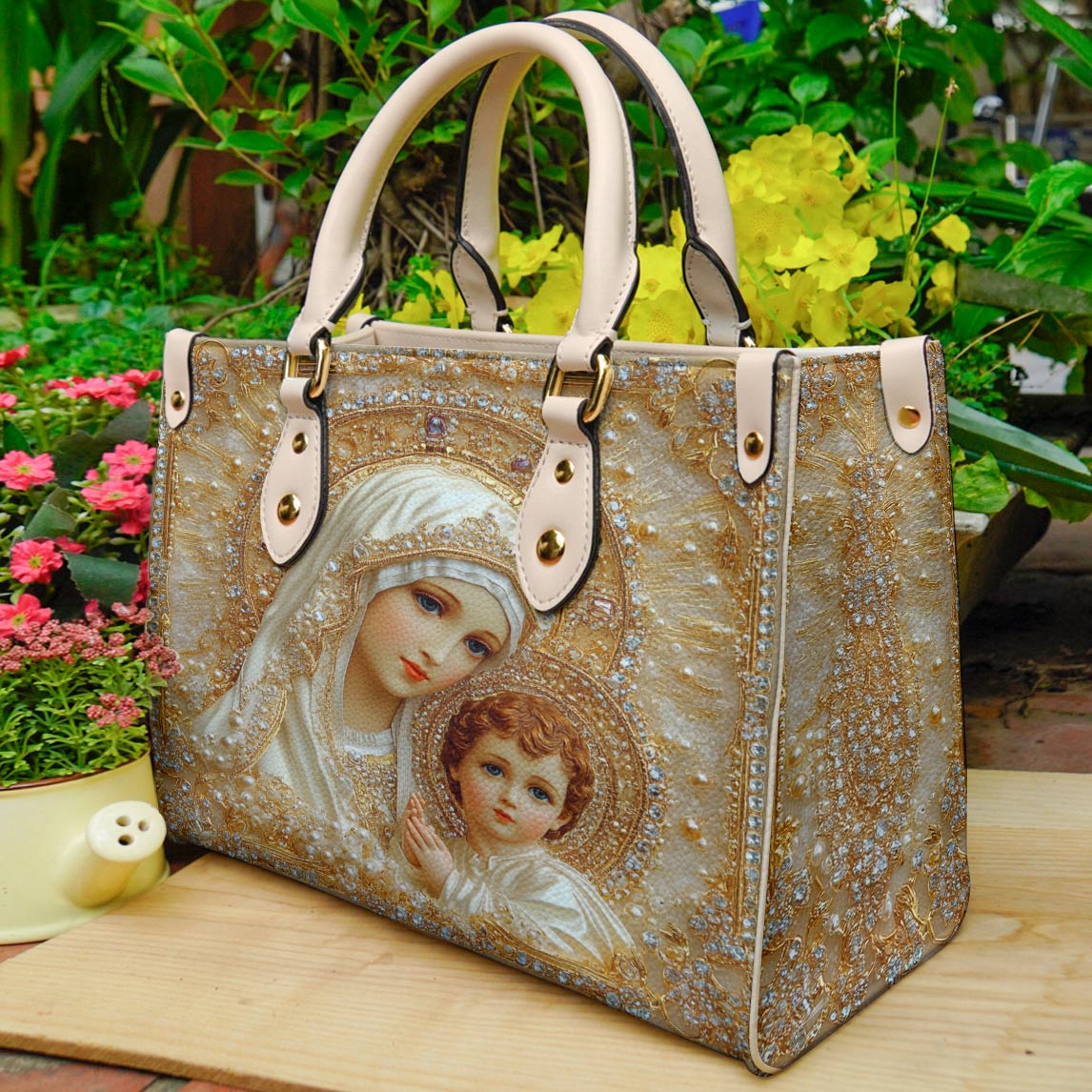Lorva Leather Bag Blessed Mother