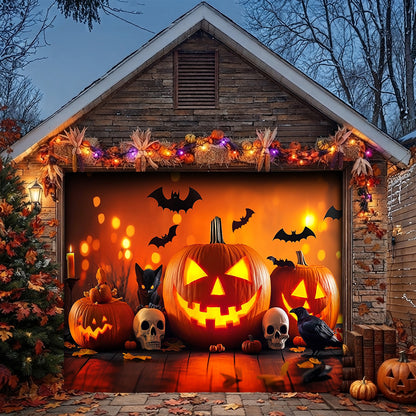 Lorva Halloween Garage Door Banner Decoration Bewitched Pumpkin Night