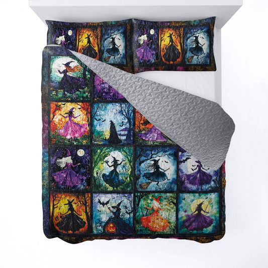 Witch Lorva All Season Quilt 3-Piece Set Moonlit Witches