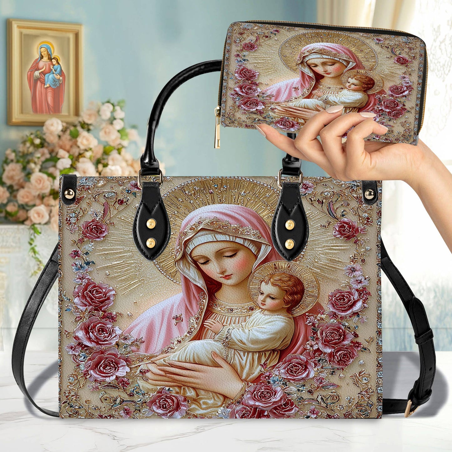 Lorva Leather Bag Sacred Rose Embrace