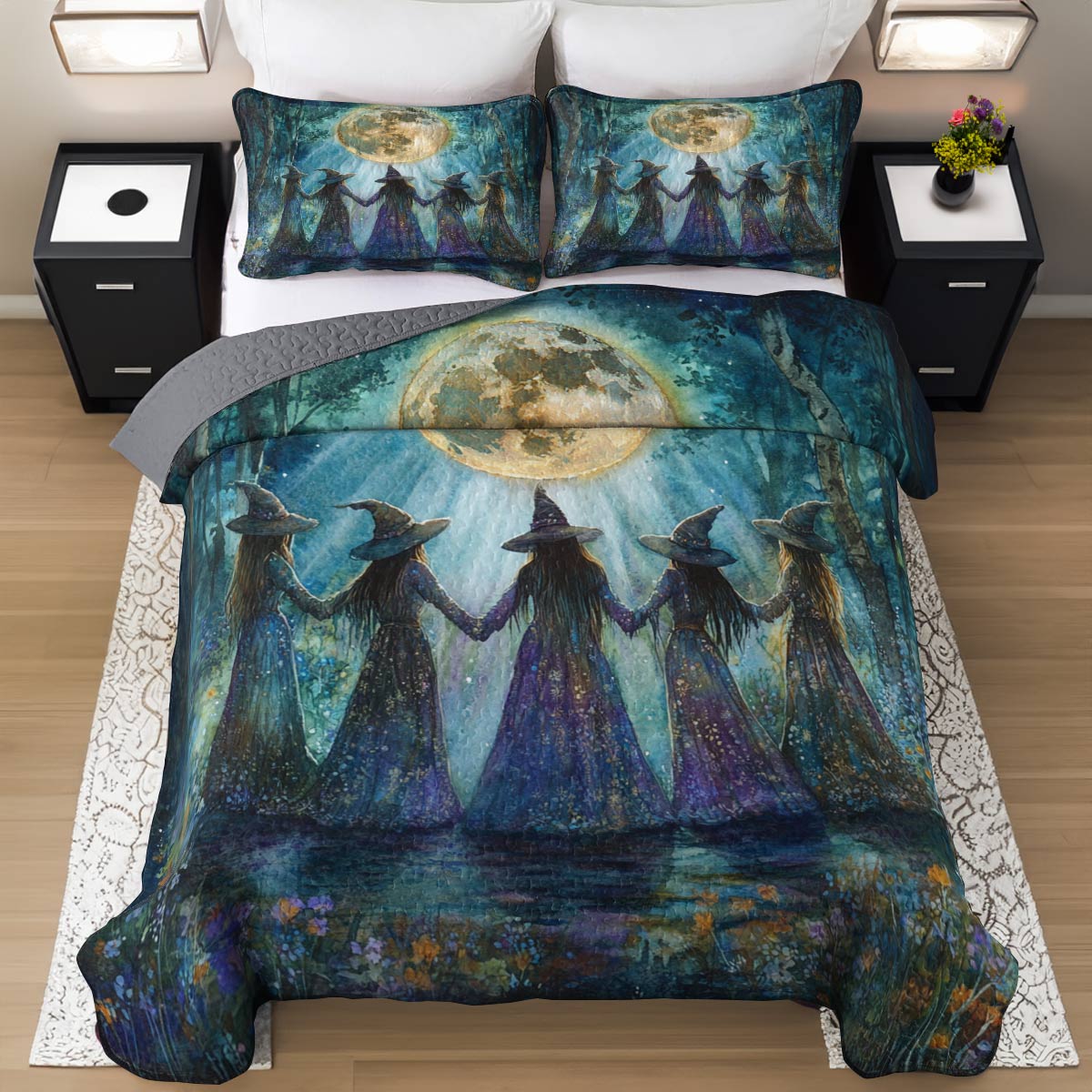 Witch Lorva All Season Quilt 3-Piece Set Celestial Sisterhood