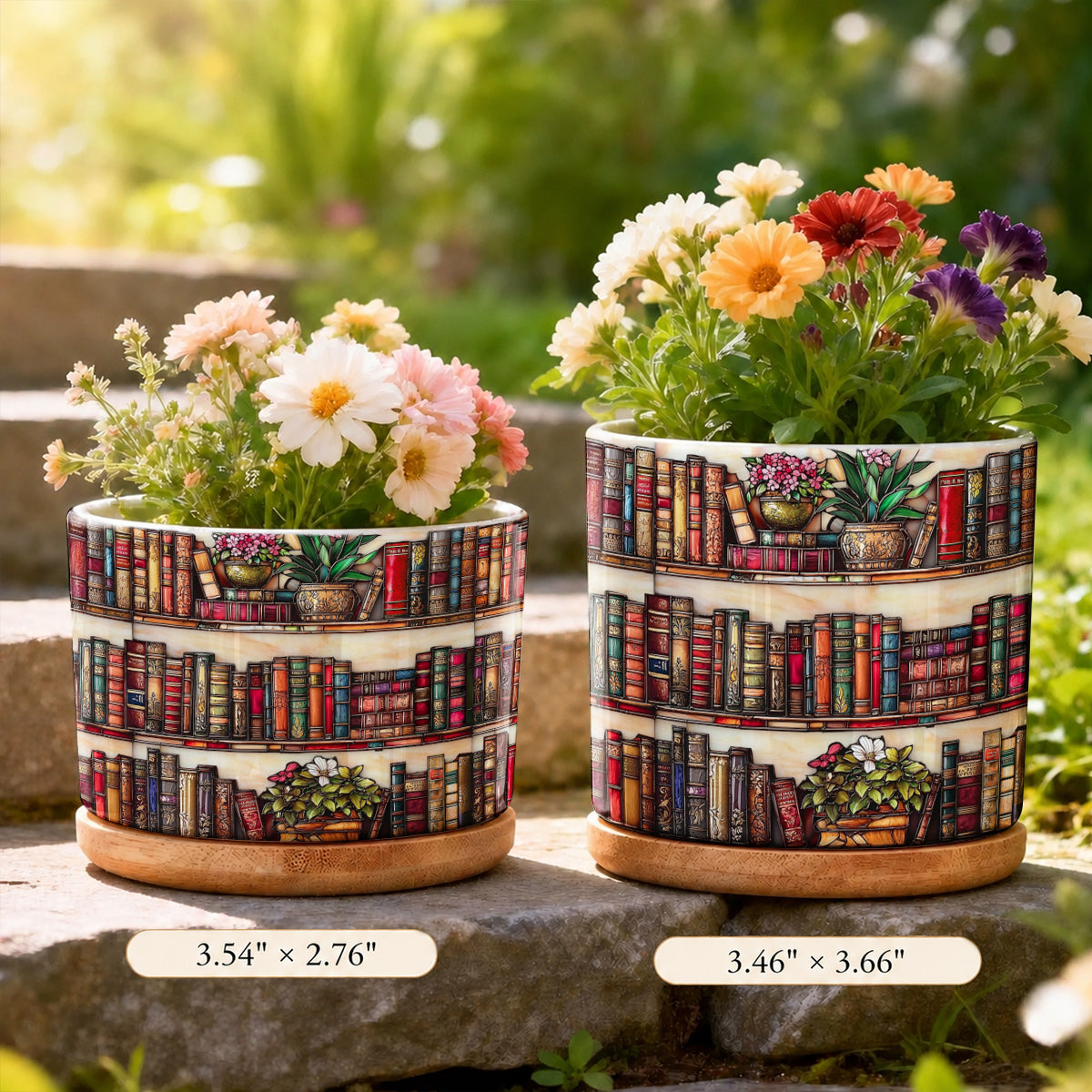 Lorva Reading Ceramic Plant Pot Classic Library