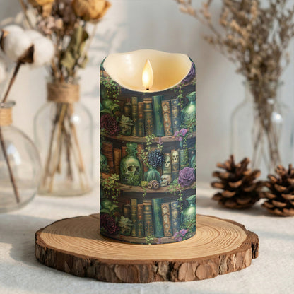 Lorva LED Candle Gothic Floral Bookshelf