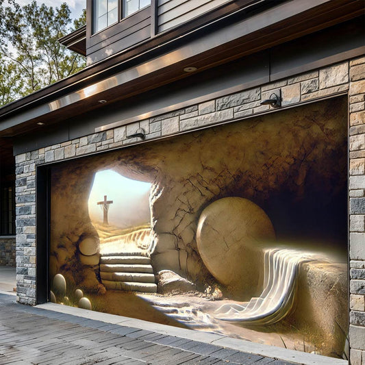 Lorva Garage Door Banner Decoration Easter Moment