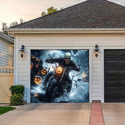 Lorva Halloween Garage Door Banner Decoration Nightmare Highway