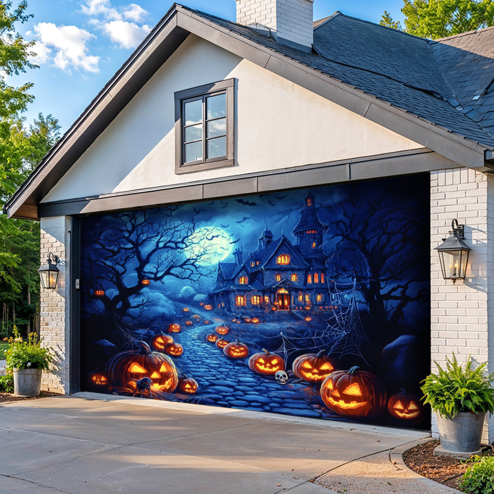 Lorva Halloween Garage Door Banner Decoration Happy Halloween