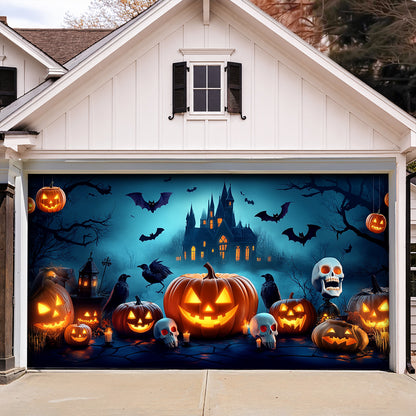 Lorva Halloween Garage Door Banner Decoration Happy Halloween