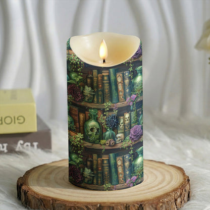 Lorva LED Candle Gothic Floral Bookshelf