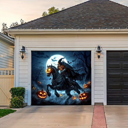 Lorva Halloween Garage Door Banner Decoration The Headless Horseman Returns