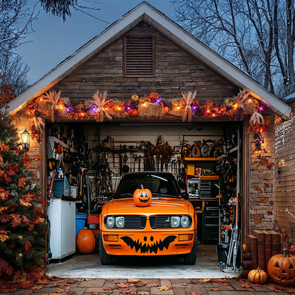 Lorva Halloween Garage Door Banner Decoration Trick Or Ride