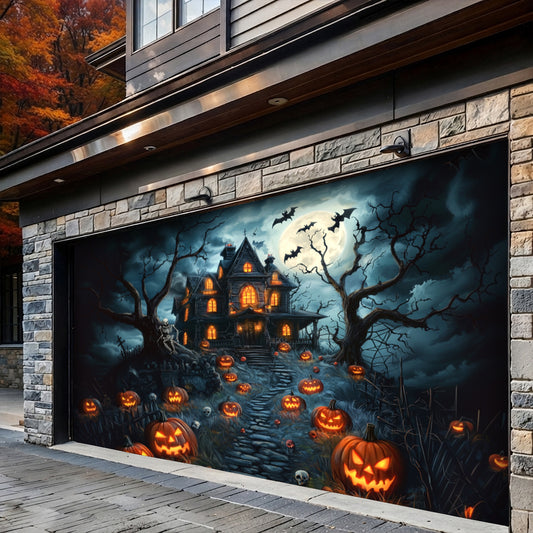 Lorva Halloween Garage Door Banner Decoration A deadly Night