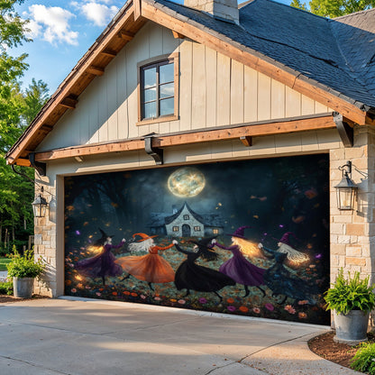 Lorva Witch Garage Door Banner Decoration Beautiful Witchy Woman