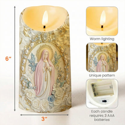 Lorva LED Candle Gentle Virgin Mary