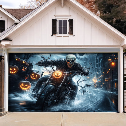 Lorva Halloween Garage Door Banner Decoration Nightmare Highway