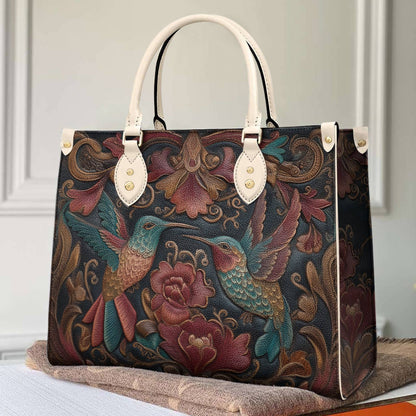 Lorva Leather Bag Rustic Bloom Hummingbird