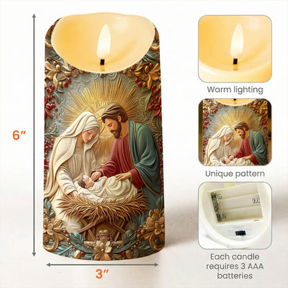 Lorva LED Candle Graceful Nativity